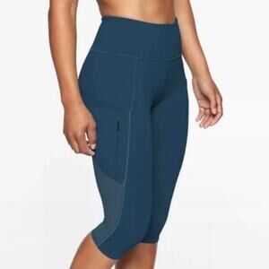 ATHLETA All In Crop Tight Constellation Blue Teal Womens Size Small